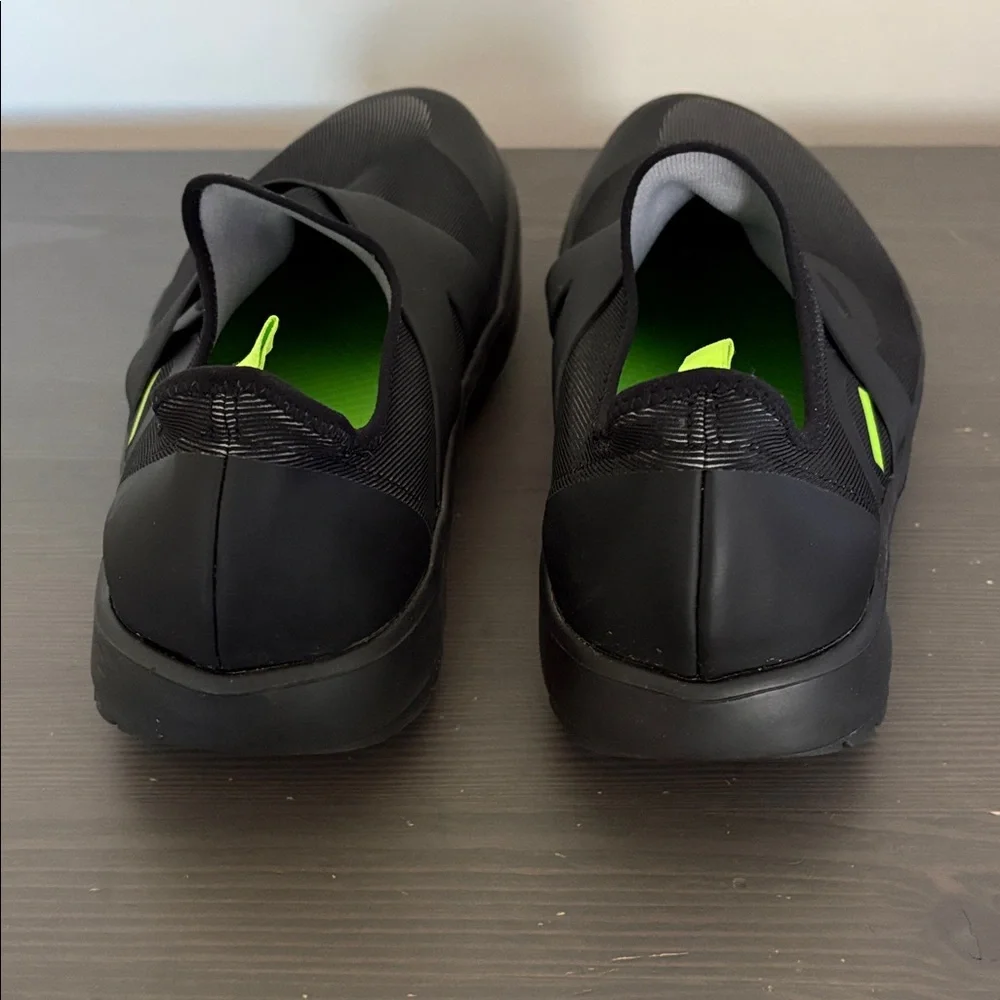Oofos Oomg‎ Fibre Low Mens 10 Shoes Slip On Sneaker Recovery Black Mesh
